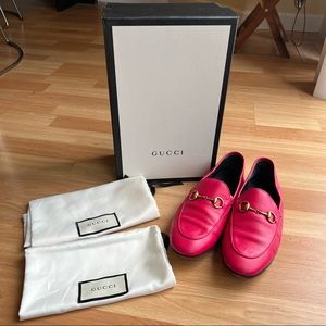 Authentic GUCCI Horsebit Loafers in Pink